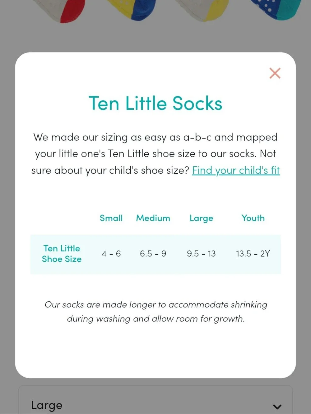 Ten Little Cozy Socks, Large